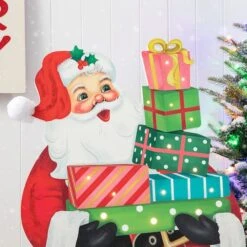 Glitzhome® 36'' Wooden Santa Gifts Porch Décor -Northlight Sale Store D652325S 5