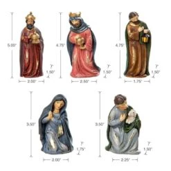 Glitzhome® Multicolor Resin Nativity Figurine Set -Northlight Sale Store D652340S 6