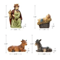 Glitzhome® Multicolor Resin Nativity Figurine Set -Northlight Sale Store D652340S 7