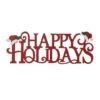 Glitzhome® 24'' HAPPY HOLIDAYS Metal Christmas Wall Décor