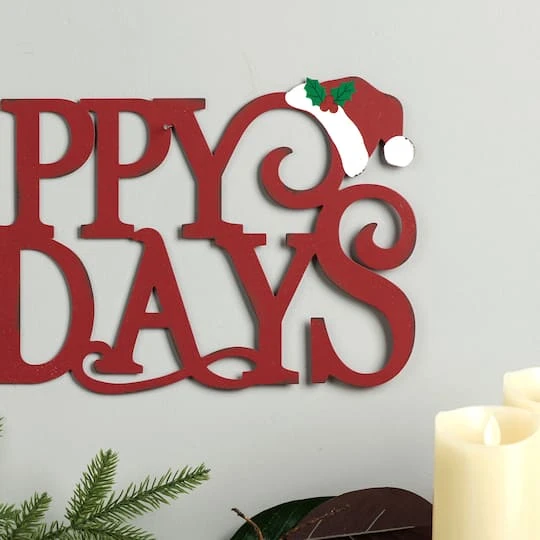 Glitzhome® 24'' HAPPY HOLIDAYS Metal Christmas Wall Décor 7 Glitzhome® 24'' HAPPY HOLIDAYS Metal Christmas Wall Décor - Image 7
