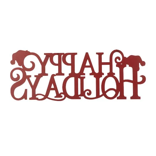 Glitzhome® 24'' HAPPY HOLIDAYS Metal Christmas Wall Décor 8 Glitzhome® 24'' HAPPY HOLIDAYS Metal Christmas Wall Décor - Image 8