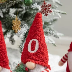 Glitzhome® JOY Christmas Gnome Fabric Décor, 3ct. 14 Glitzhome® JOY Christmas Gnome Fabric Décor, 3ct. -Northlight Sale Store D652348S 5