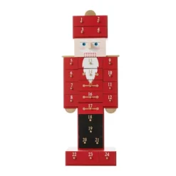 Glitzhome® 17.25'' Wooden Christmas Nutcracker Countdown Calendar Décor With Drawer -Northlight Sale Store D652349S 5