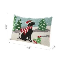 Glitzhome® Hooked Christmas Dog Pillow -Northlight Sale Store D652353S 6