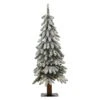 3ft. Pre-Lit Lightly Flocked Artificial Alpine Christmas Tree, Warm White LED Lights
