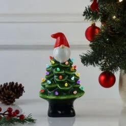 8.5" Nostalgic Ceramic Gnome Tree -Northlight Sale Store D657837S 2