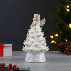 8" Nostalgic Ceramic Angel Tree -Northlight Sale Store D657839S 2