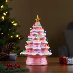 12" Pink Nostalgic Christmas Tree 5 12" Pink Nostalgic Christmas Tree -Northlight Sale Store D657844S 2