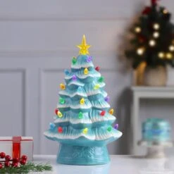 12" Light Blue Nostalgic Christmas Tree -Northlight Sale Store D657846S 2