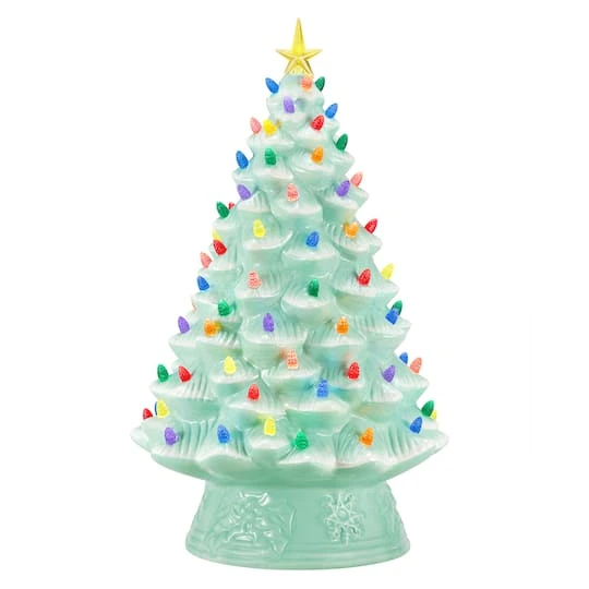 18" Seafoam Nostalgic Christmas Tree 2 18" Seafoam Nostalgic Christmas Tree - Image 2