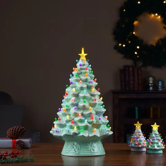 18" Seafoam Nostalgic Christmas Tree 3 18" Seafoam Nostalgic Christmas Tree - Image 3
