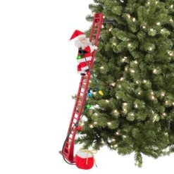 43" Super Climbing Santa With Ladder