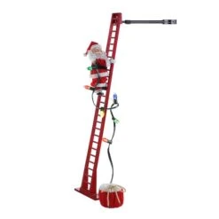 43" Super Climbing Santa With Ladder 9 43" Super Climbing Santa With Ladder -Northlight Sale Store D657872S 2