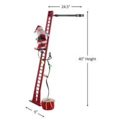 43" Super Climbing Santa With Ladder 8 43" Super Climbing Santa With Ladder -Northlight Sale Store D657872S 3