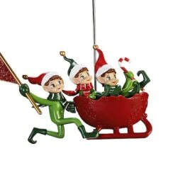 Elves In Sleigh Animated Tree Topper -Northlight Sale Store D657886S 5