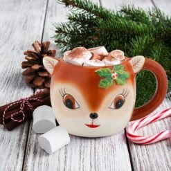 16oz. Reindeer Mug -Northlight Sale Store D657891S 2