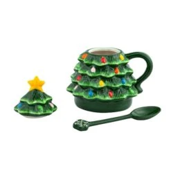 Green Lidded Nostalgic Tree Mug With Spoon 6 Green Lidded Nostalgic Tree Mug With Spoon -Northlight Sale Store D657892S 2