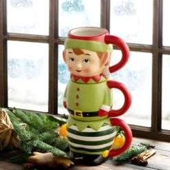 12oz. Elf Stacking Mug Set -Northlight Sale Store D657899S 3