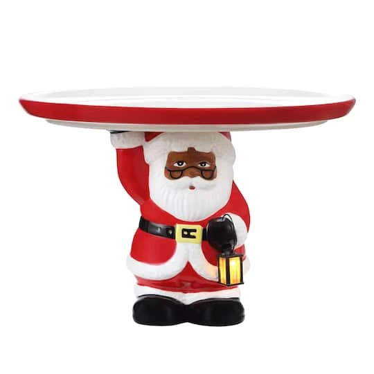 10" Nostalgic Santa Cake Plate 1 10" Nostalgic Santa Cake Plate