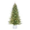 6.5ft. Pre-Lit Potted Pine Artificial Christmas Tree