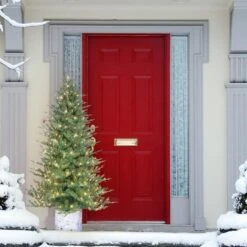 6.5ft. Pre-Lit Potted Pine Artificial Christmas Tree 9 6.5ft. Pre-Lit Potted Pine Artificial Christmas Tree -Northlight Sale Store D659580S 4