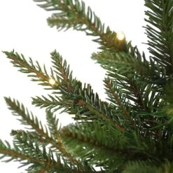 2ft. Pre-Lit Artificial Christmas Tree In Stump Planter, Warm White LED Lights -Northlight Sale Store D659603S 2