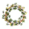 24" Pre-Lit Twinkling LED Glitter Accent Wreath