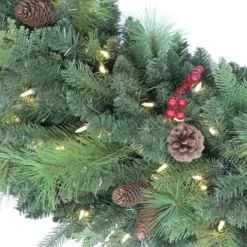 6ft. Pre-Lit LED Rocky Mountain Spruce Wreath -Northlight Sale Store D659627S 2