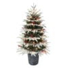 4.5ft. Pre-Lit Halifax Fir Artificial Potted Christmas Tree, Clear Lights