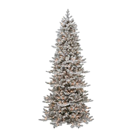 6.5ft. Pre-Lit Flocked Royal Majestic Douglas Fir Artificial Christmas Tree, Clear Lights 2 6.5ft. Pre-Lit Flocked Royal Majestic Douglas Fir Artificial Christmas Tree, Clear Lights - Image 2