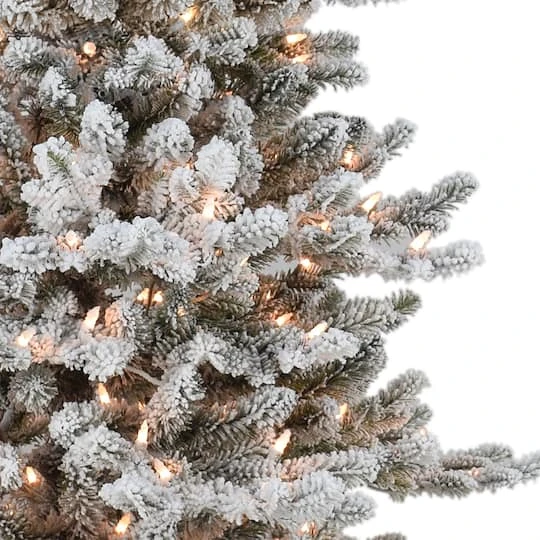6.5ft. Pre-Lit Flocked Royal Majestic Douglas Fir Artificial Christmas Tree, Clear Lights 3 6.5ft. Pre-Lit Flocked Royal Majestic Douglas Fir Artificial Christmas Tree, Clear Lights - Image 3
