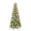 7.5ft. Pre-Lit Glittery Pine Artificial Christmas Tree, Clear Incandescent Lights