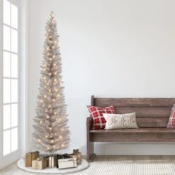 6ft. Pre-Lit Rose Gold Pine Artificial Christmas Tree, Clear Incandescent Lights 7 6ft. Pre-Lit Rose Gold Pine Artificial Christmas Tree, Clear Incandescent Lights -Northlight Sale Store D659690S 3