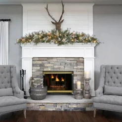 6ft. Pre-Lit Decorated Artificial Christmas Swag, Clear Incandescent Lights -Northlight Sale Store D659696S 4