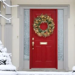 32" Pre-Lit Glittery Wreath -Northlight Sale Store D659699S 3