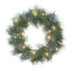 24" Pre-Lit LED Glittery Wreath