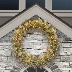 5ft. Pre-Lit Glittery Wreath -Northlight Sale Store D659732S 3