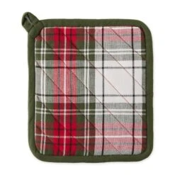 DII® Christmas Plaid Oven Mitt & Potholder Set -Northlight Sale Store D660557S 3