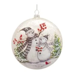 Melrose 6ct. 5.5" Glass Snowman Disc Ornaments -Northlight Sale Store D660767S 2