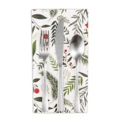 DII® Holiday Sprigs Printed Napkin Set, 6ct. -Northlight Sale Store D662316S 2