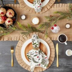 DII® Holiday Sprigs Printed Napkin Set, 6ct. -Northlight Sale Store D662316S 5