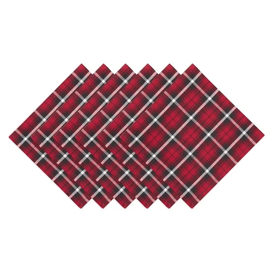 DII® Glad Tidings Plaid Napkin Set, 6ct. 2 DII® Glad Tidings Plaid Napkin Set, 6ct. - Image 2