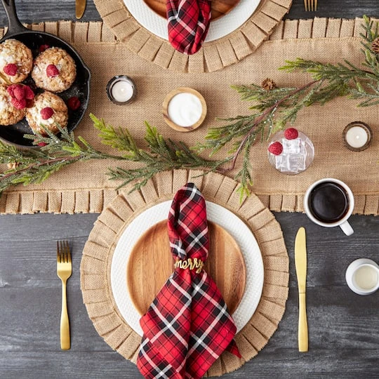 DII® Glad Tidings Plaid Napkin Set, 6ct. 6 DII® Glad Tidings Plaid Napkin Set, 6ct. - Image 6