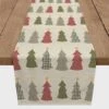 90" Cream Tree Pattern Cotton Twill Runner