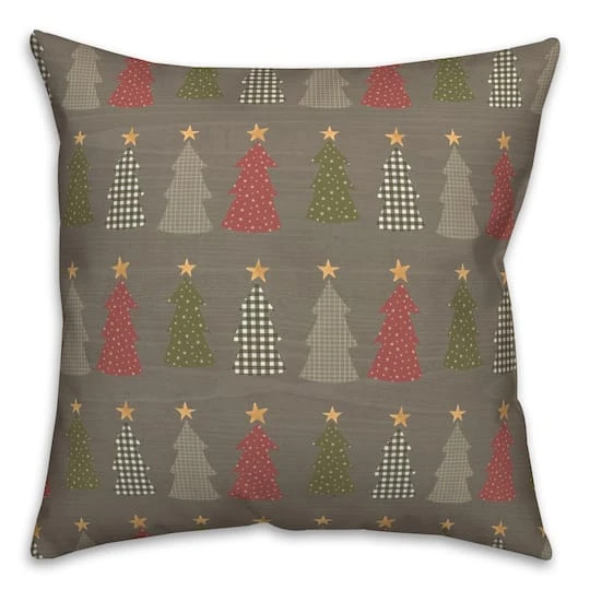 Gray Tree Pattern Throw Pillow 2 Gray Tree Pattern Throw Pillow - Image 2