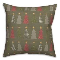 Green Tree Pattern Throw Pillow -Northlight Sale Store D662505S 2