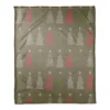 Green Tree Pattern Coral Fleece Blanket