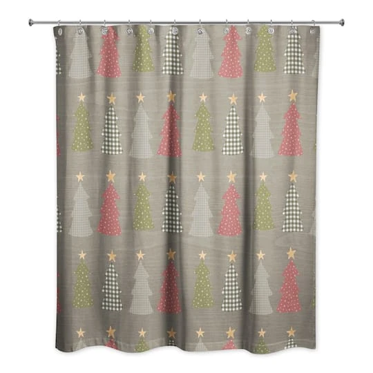 Gray Tree Pattern Shower Curtain 1 Gray Tree Pattern Shower Curtain