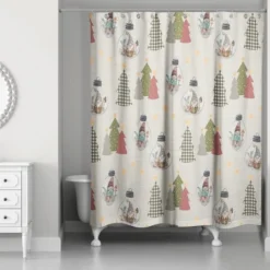 Cream Tree & Globe Pattern Shower Curtain -Northlight Sale Store D662555S 2